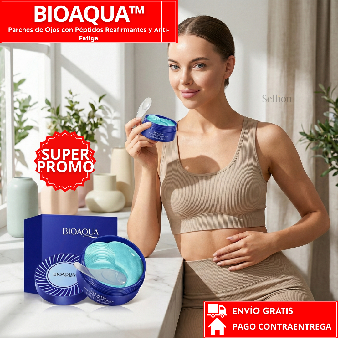 BIOAQUA™: Parches de Ojos con Péptidos Reafirmantes y Anti-Fatiga