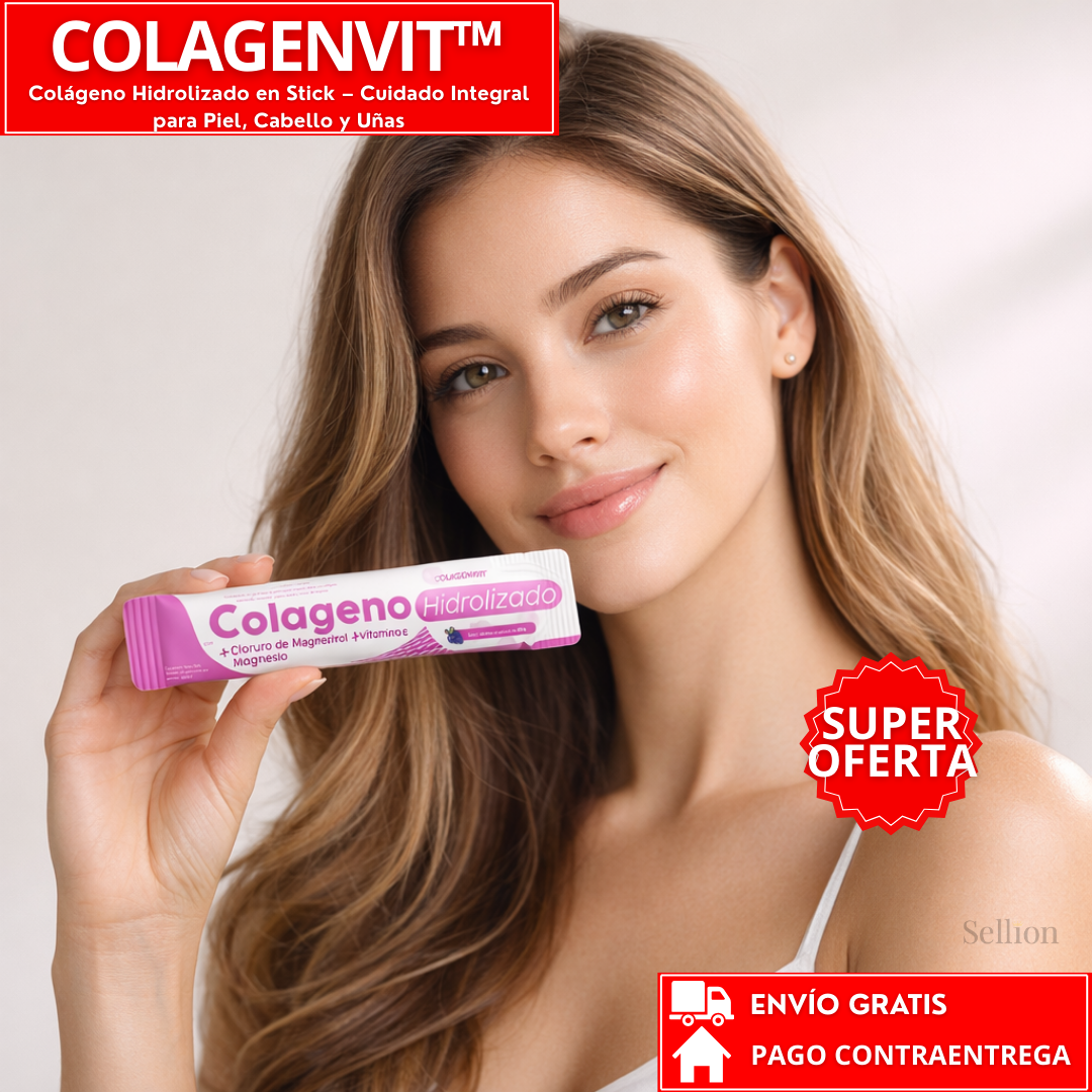 COLAGENVIT™: Colágeno Hidrolizado en Stick – Cuidado Integral para Piel, Cabello y Uñas