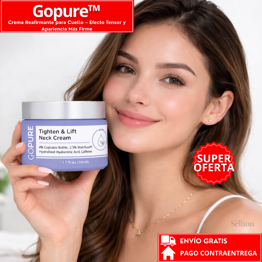 Gopure™: Crema Reafirmante para Cuello – Efecto Tensor y Apariencia Más Firme