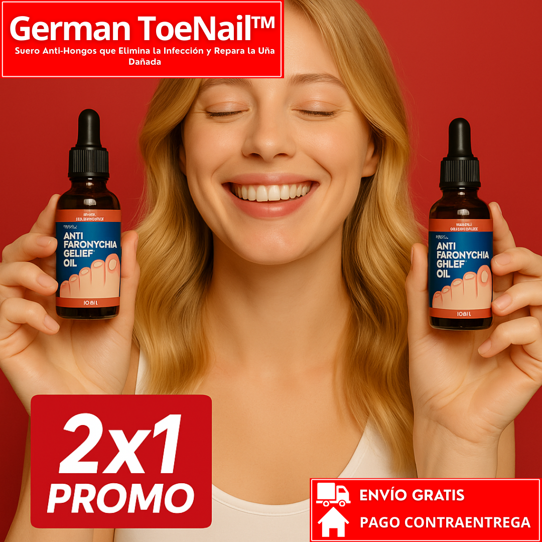 Oferta Especial 2x1: German ToenailPlus™ - Eliminador efectivo de hongos en las uñas.