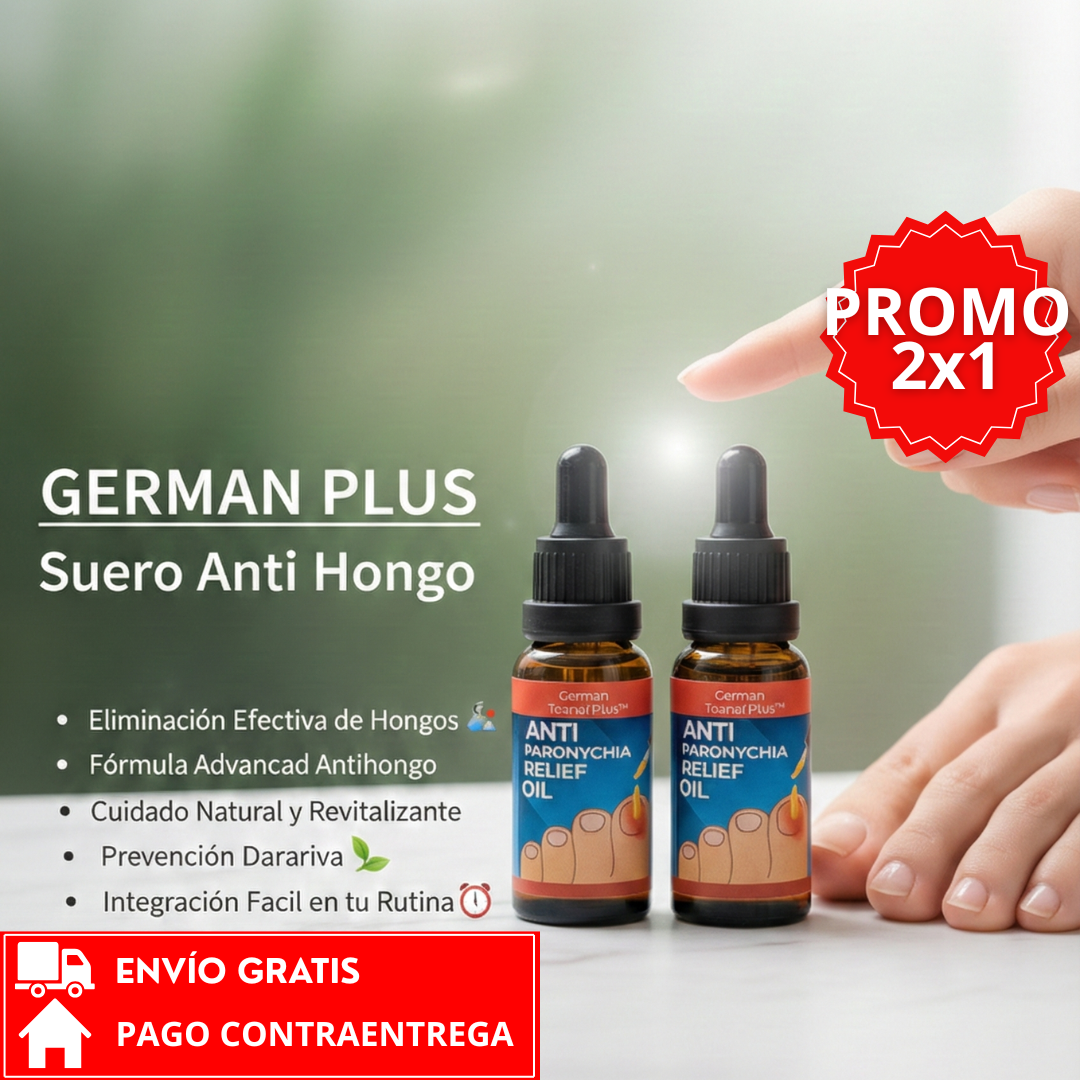 Oferta Especial 2x1: German ToenailPlus™ - Eliminador efectivo de hongos en las uñas.