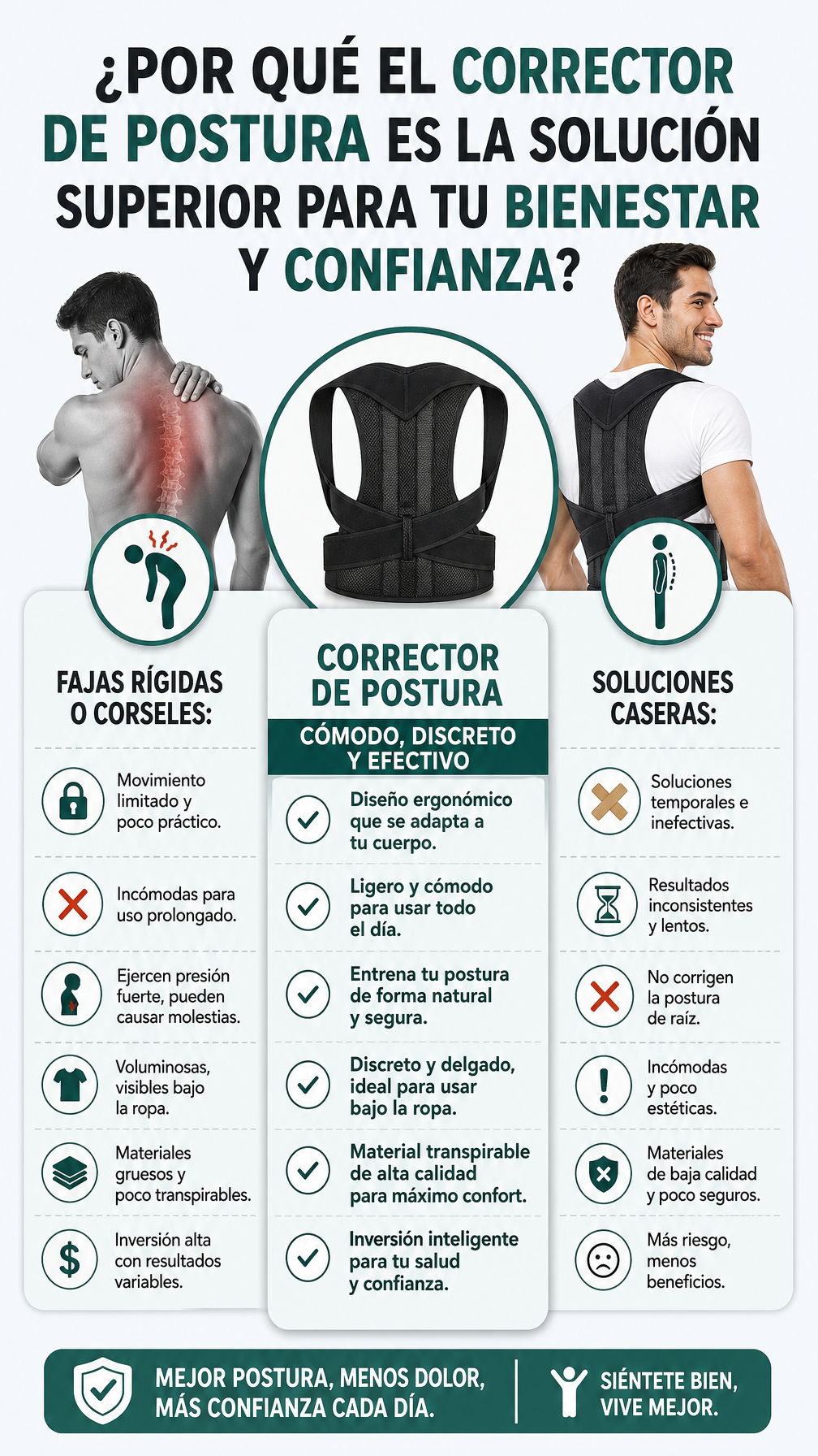 Corrector de Postura - comparativa