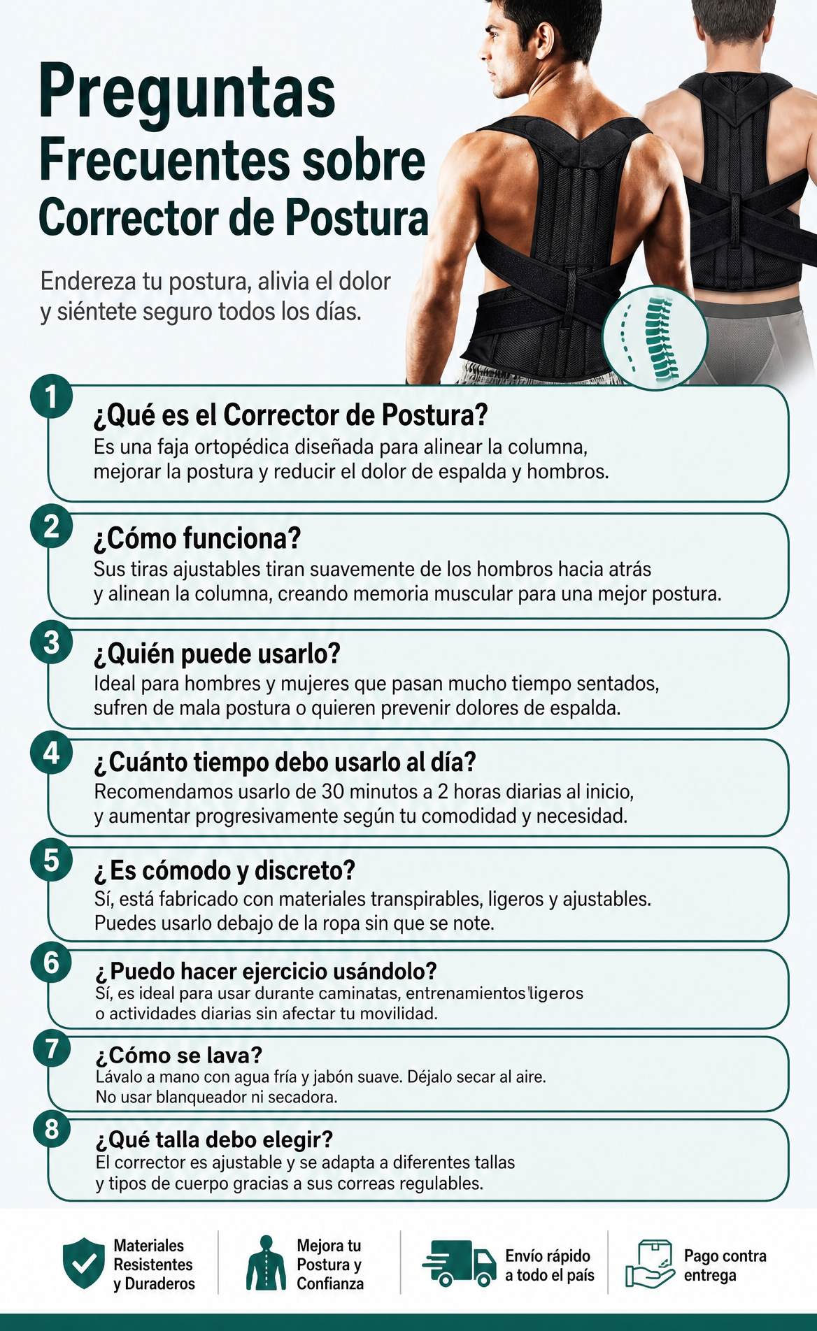Corrector de Postura - preguntas frecuentes