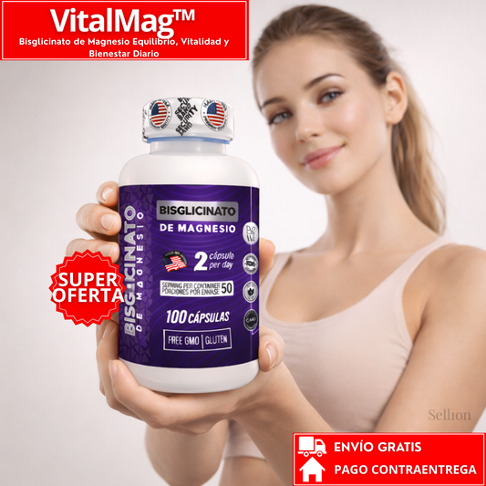VitalMag™: Bisglicinato de Magnesio Equilibrio, Vitalidad y Bienestar Diario