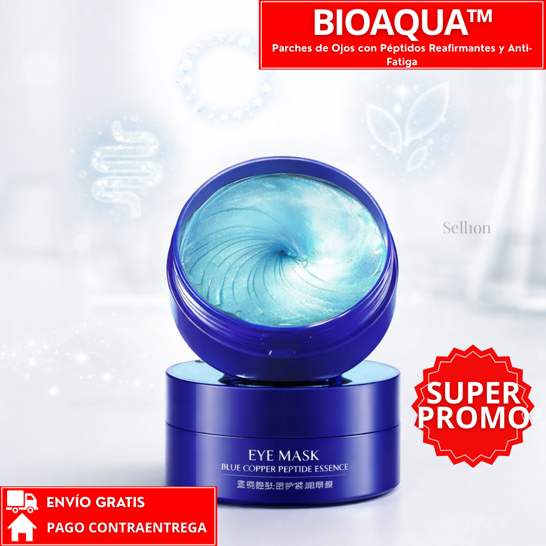 BIOAQUA™: Parches de Ojos con Péptidos Reafirmantes y Anti-Fatiga