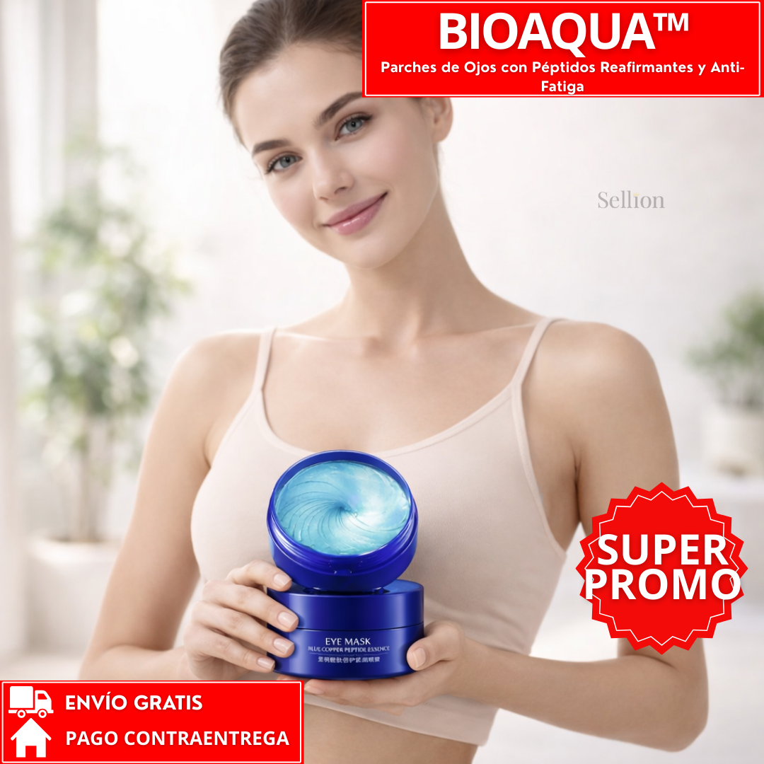 BIOAQUA™: Parches de Ojos con Péptidos Reafirmantes y Anti-Fatiga