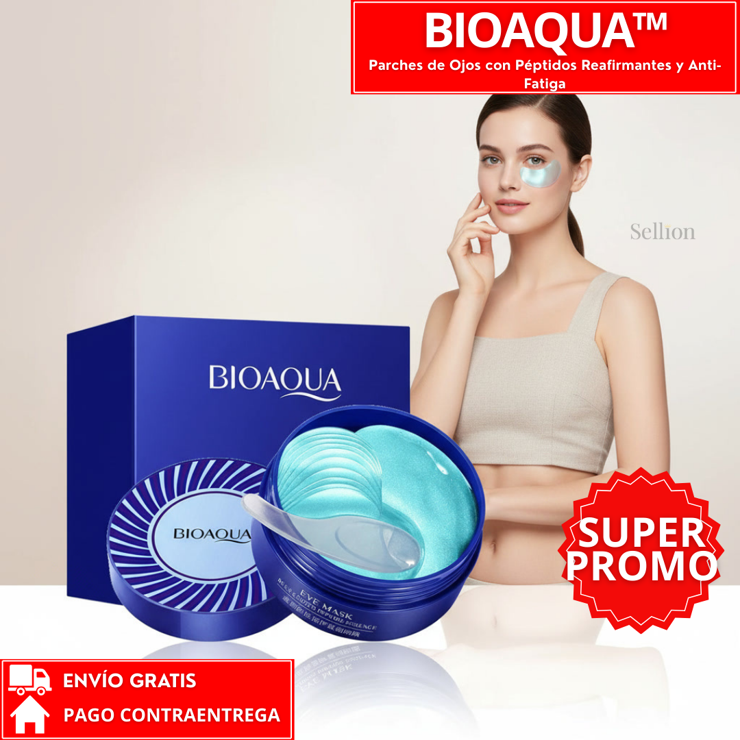 BIOAQUA™: Parches de Ojos con Péptidos Reafirmantes y Anti-Fatiga